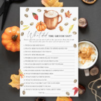 Coffee Pumpkin Bridal What did the groom say