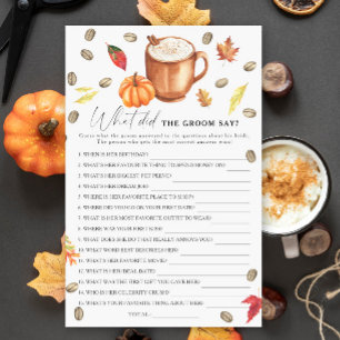 Coffee Pumpkin Bridal What did the groom say 