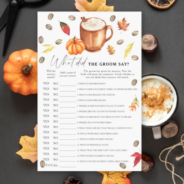 Coffee & Pumpkin Bridal What did the groom say  (Creator Uploaded)