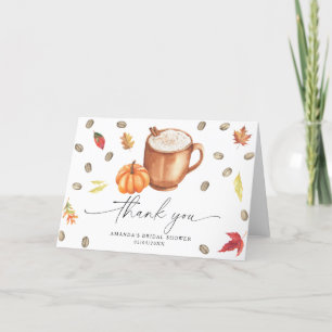 Coffee Pumpkin Thank you Bridal shower  Card