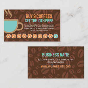 Coffee Punch Card - Buy 9 get 10th Free - Loyalty