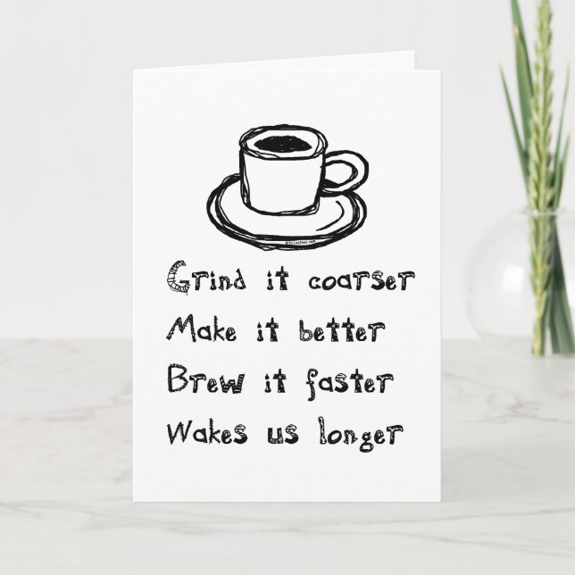 Coffee Punk Greeting Card (Front)