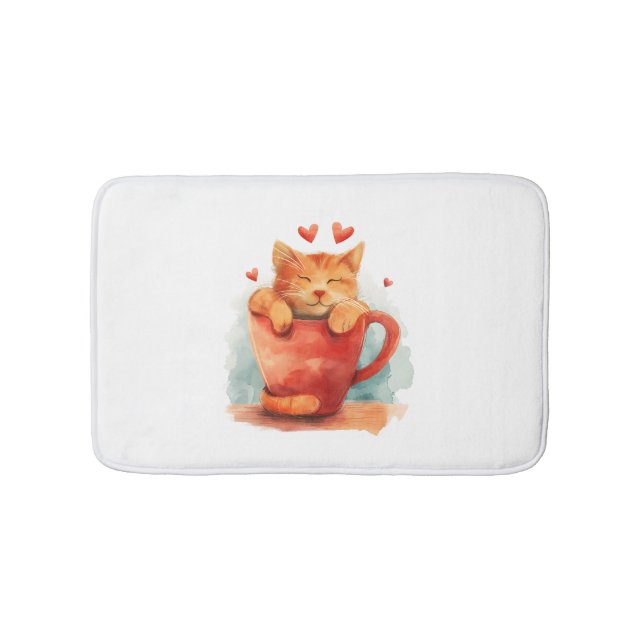 Coffee Purrfection Bath Mat (Front)