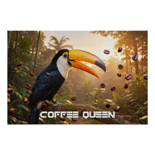 COFFEE QUEEN - TOUCAN POSTER