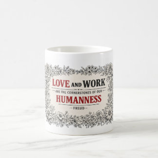 COFFEE QUOTE BY FREUD IN LETTERPRESS STYLE MUG