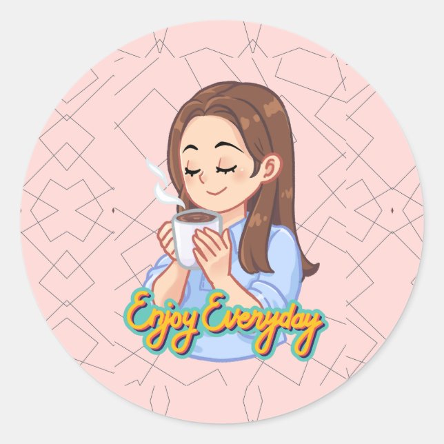  coffee quote  classic round sticker (Front)