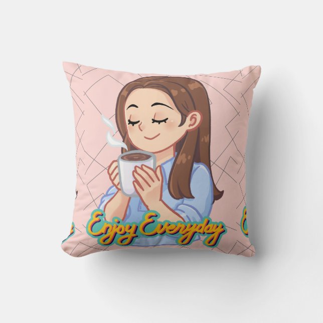  coffee quote  cushion (Front)