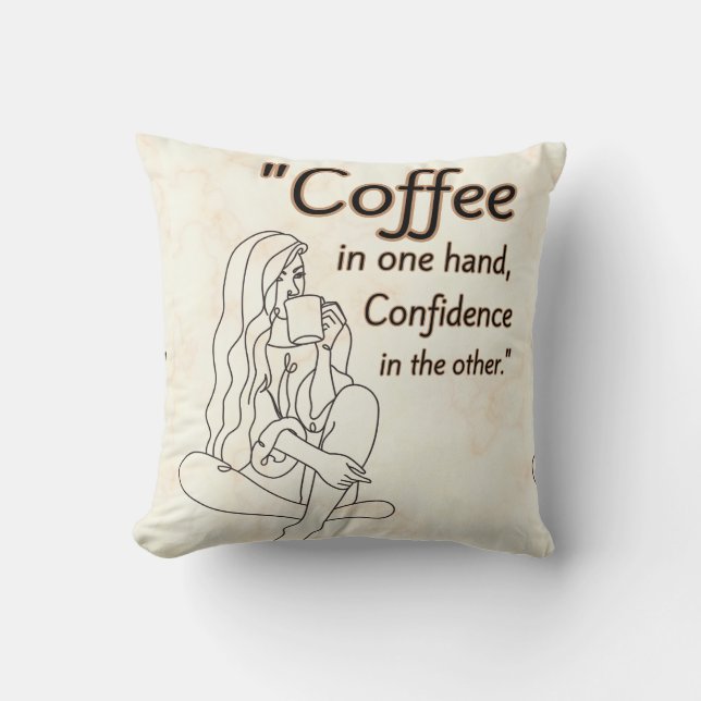 coffee quote  cushion (Front)