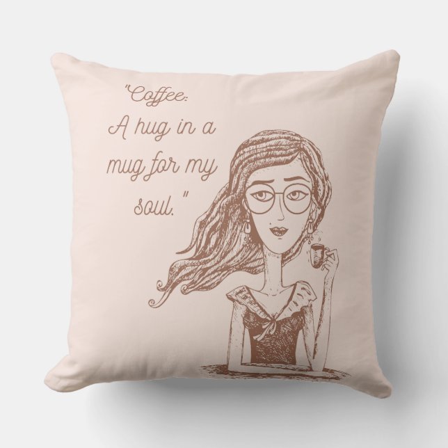 coffee quote  cushion (Front)