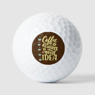 coffee quote golf balls