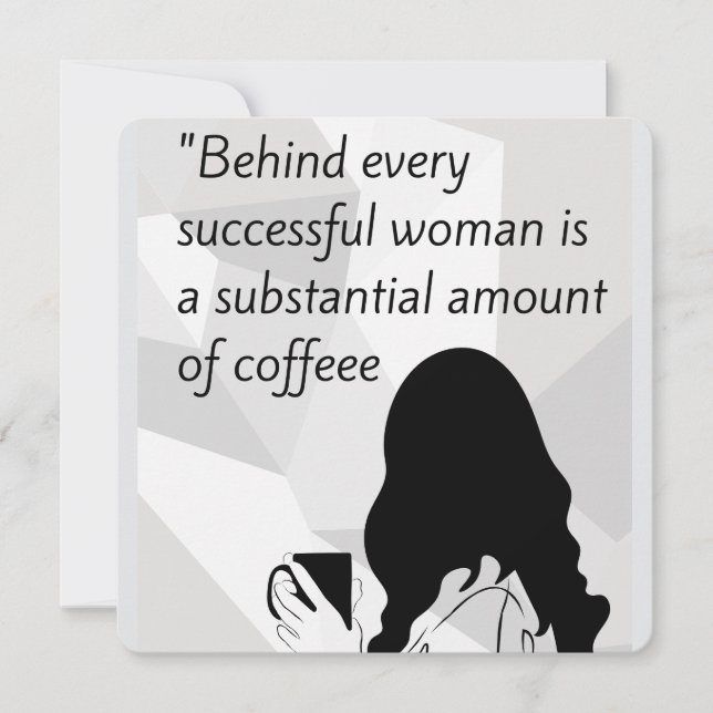 coffee quote  invitation (Front)