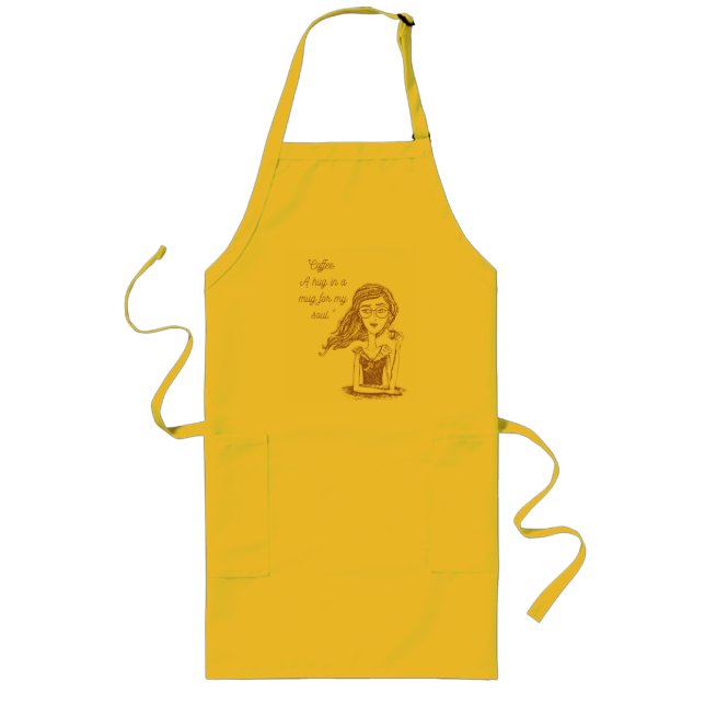 coffee quote  long apron (Front)