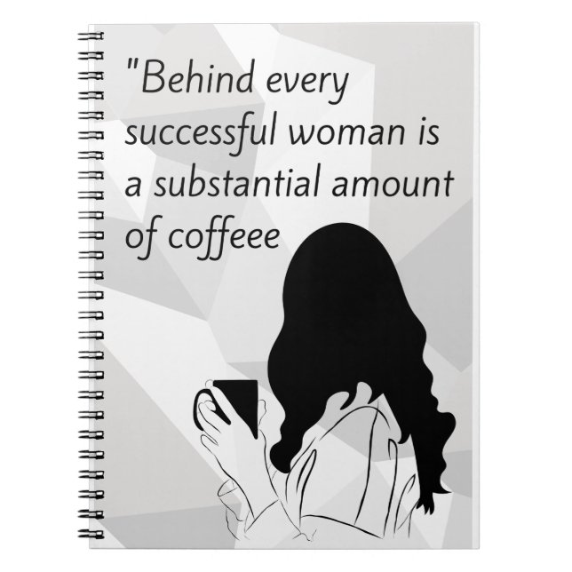 coffee quote  notebook (Front)