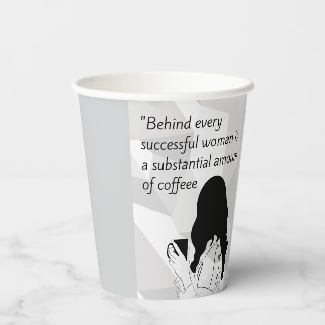 coffee quote  paper cups (Back)