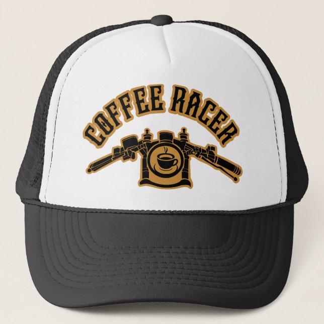 COFFEE RACER TRUCKER HAT (Front)