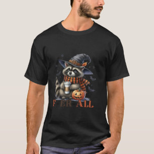 Coffee Racoon Halloween Party Costume T-Shirt
