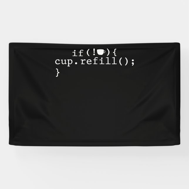 Coffee Refill Smart Coding Software Engineer Banner (Horizontal)