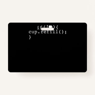Coffee Refill Smart Coding Software Engineer ID Badge