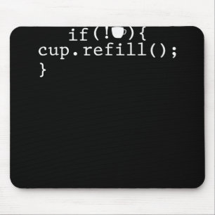 Coffee Refill Smart Coding Software Engineer Mouse Pad