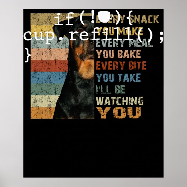 Coffee Refill Smart Coding Software Engineer Poster (Front)