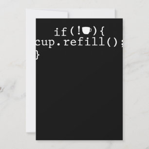 Coffee Refill Smart Coding Software Engineer Thank You Card