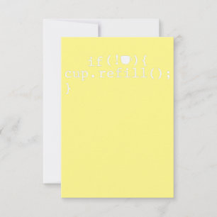 Coffee Refill Smart Coding Software Engineer Thank You Card
