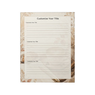 Coffee & Reflection Page (Customisable Titles) Notepad