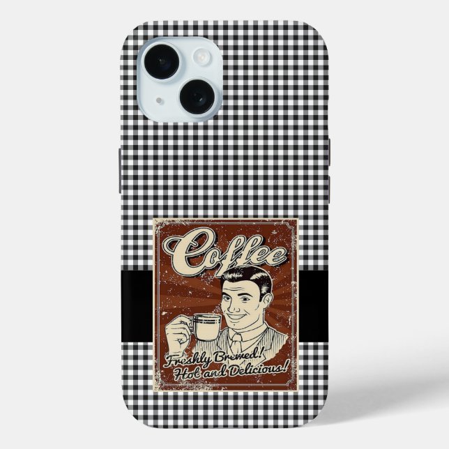 Coffee Retro Case-Mate iPhone Case (Back)