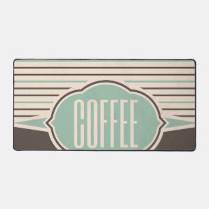 Coffee Retro Label Desk Mat