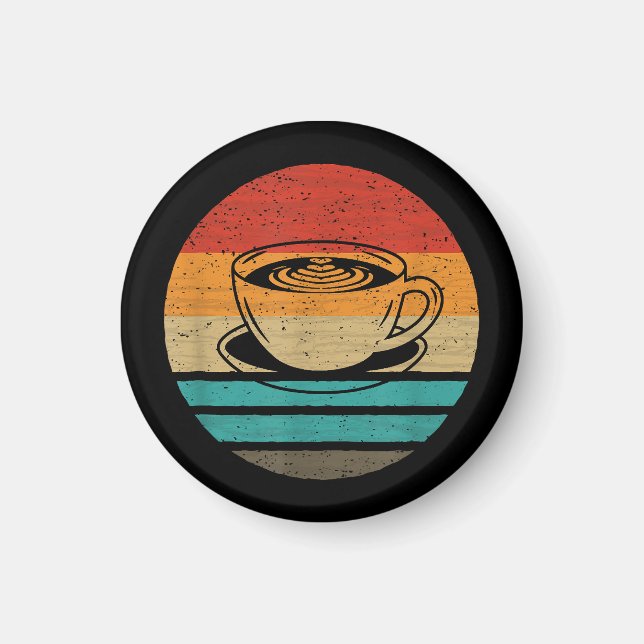 Coffee Retro Style Vintage Magnet (Front)