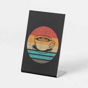Coffee Retro Style Vintage Pedestal Sign