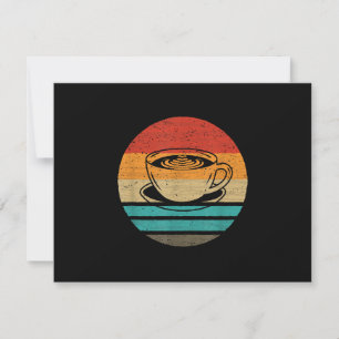 Coffee Retro Style Vintage RSVP Card