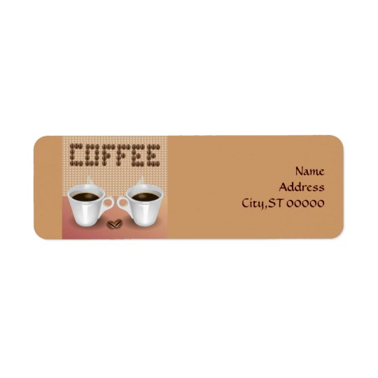 Coffee Return Address Label