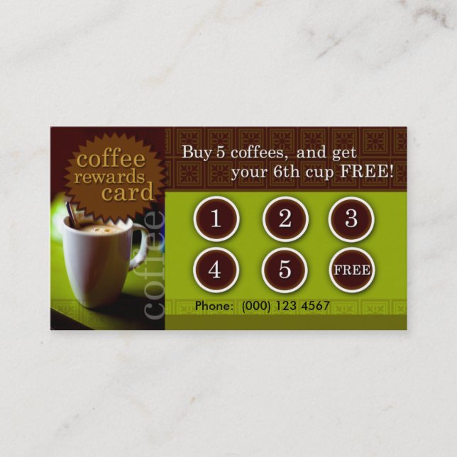 Coffee Rewards Card (Front)