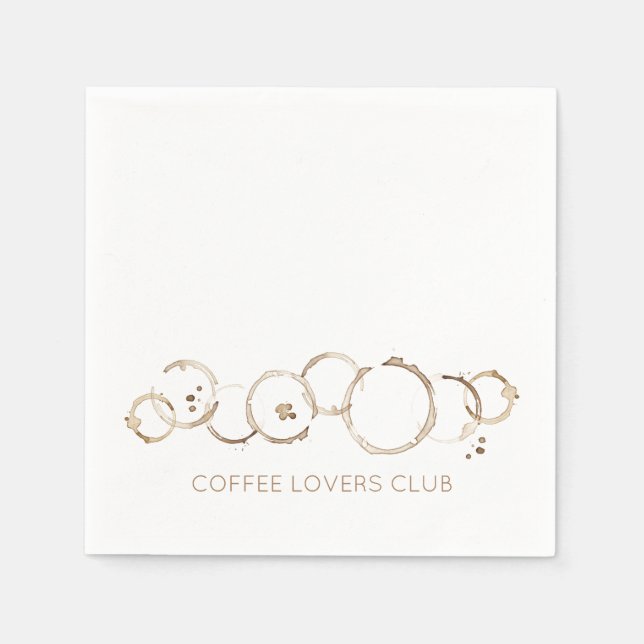 Coffee Rings COFFEE LOVERS CLUB Artisan Fun Napkin (Front)