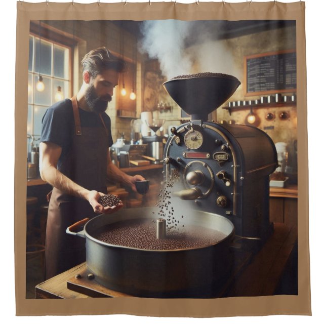 Coffee Roaster Shower Curtain (Front)