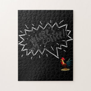 Coffee Rooster Jigsaw Puzzle