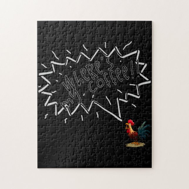 Coffee Rooster Jigsaw Puzzle (Vertical)