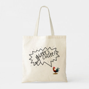Coffee Rooster Tote Bag