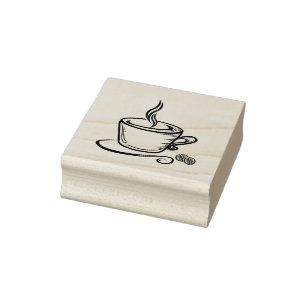 Coffee rubber stamp