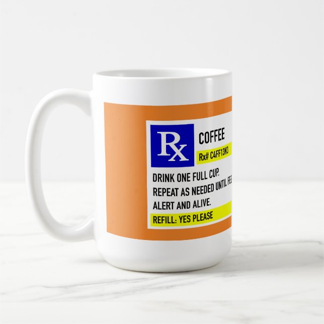 Coffee Rx Mug (15oz. white) (Left)
