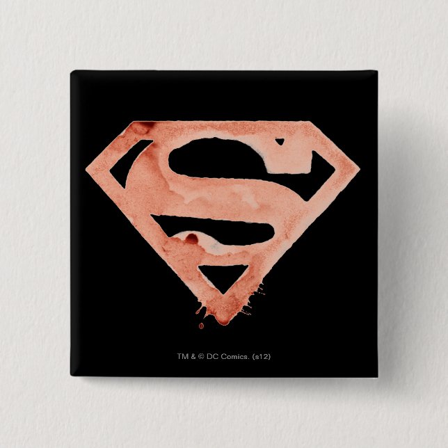 Coffee S Symbol - Red 15 Cm Square Badge (Front)