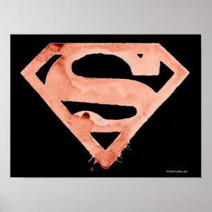 Coffee S Symbol - Red Poster