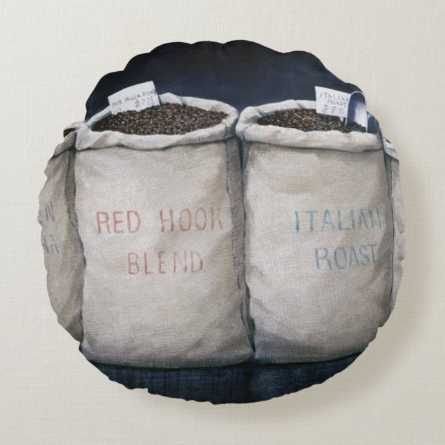 Coffee Sacks 1990 Round Cushion (Front)