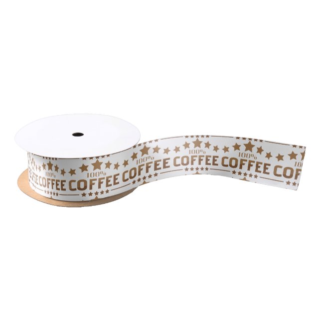 coffee satin ribbon (Spool)