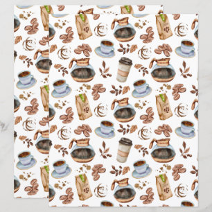 Coffee Scrapbook Paper