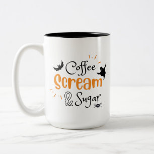 Coffee Scream and Sugar Halloween Two-Tone Coffee Mug