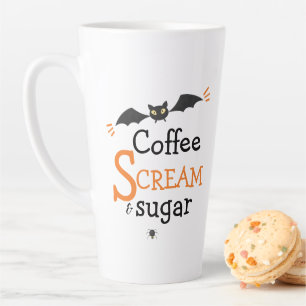 Coffee Scream & Sugar Spider Halloween Latte Mug