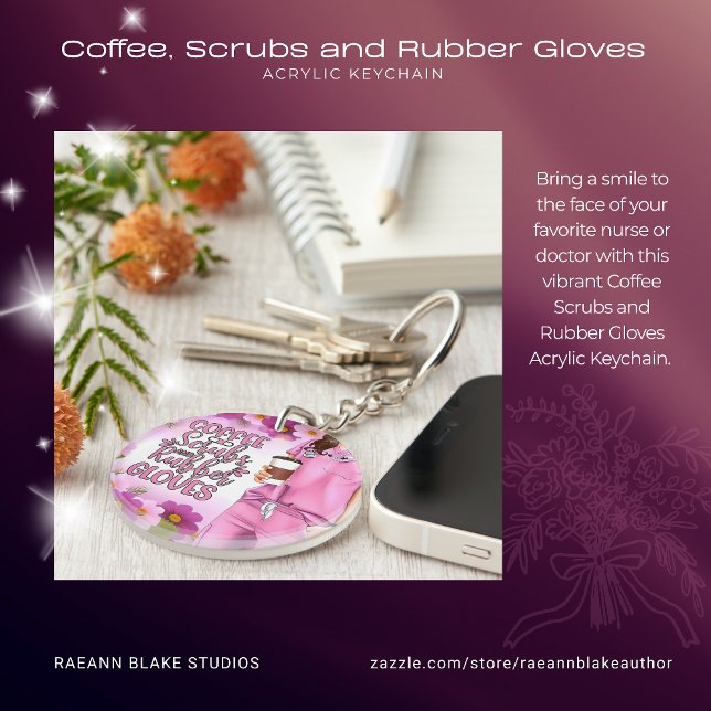 Coffee Scrubs and Rubber Gloves Acrylic Keychain (Creator Uploaded)