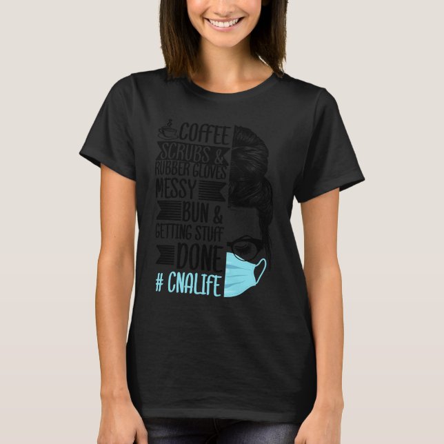 Coffee Scrubs and Rubber Gloves drinker Barista Es T-Shirt (Front)